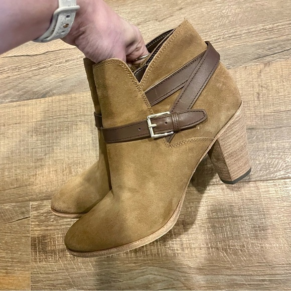 Cole Haan Hayes Leather Strap Suede Booties - Picture 3 of 12